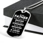 To My Father Dog Tag Necklace - Always Remember You Are Braver - Motivational Graduation Gift - Father Birthday Gift - Christmas Gift