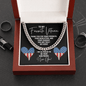 To My Favorite Veteran - Boyfriend Cuban Link Chain Necklace - Gift for Valentine's Day - Anniversary Gifts for Boyfriend