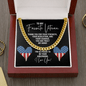 To My Favorite Veteran - Boyfriend Cuban Link Chain Necklace - Gift for Valentine's Day - Anniversary Gifts for Boyfriend