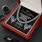 To My Favorite Veteran - Fiancé Cuban Link Chain Necklace - Gift for Valentine's Day - Anniversary Gifts for Fiance