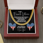 To My Favorite Veteran - Fiancé Cuban Link Chain Necklace - Gift for Valentine's Day - Anniversary Gifts for Fiance