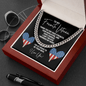To My Favorite Veteran - Husband Cuban Link Chain Necklace - Gift for Valentine's Day - Anniversary Gifts for Husband