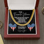 To My Favorite Veteran - Husband Cuban Link Chain Necklace - Gift for Valentine's Day - Anniversary Gifts for Husband