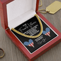 To My Favorite Veteran - Husband Cuban Link Chain Necklace - Gift for Valentine's Day - Anniversary Gifts for Husband