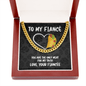 To My Fiance Cuban Chain Necklace - You Are the Only Meat for My Taco - Funny Anniversary or Valentine's Day Gift