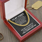 To My Fiance Cuban Link Chain Necklace - Motivational Gift for Fiancé