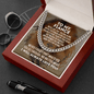 To My Fiance Cuban Link Chain Necklace - Motivational Gift for Fiance