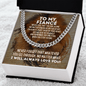To My Fiance Cuban Link Chain Necklace - Motivational Gift for Fiance's Graduation - Fiance Wedding Gift - Birthday Gift for Fiance