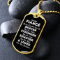 To My Fiance Dog Tag Necklace - Always Remember You Are Braver - Motivational Graduation Gift - Fiance Birthday Gift - Christmas Gift