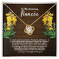 To My Fiancee Necklace - Engagement Gift for Fiancee - Fiancee Anniversary Jewelry - Fiancee Birthday - Christmas Gift to My Future Wife 18K Yellow Gold Finish / Standard Box