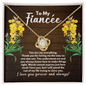 To My Fiancee Necklace - Engagement Gift for Fiancee - Fiancee Anniversary Jewelry - Fiancee Birthday - Christmas Gift to My Future Wife 18K Yellow Gold Finish / Standard Box