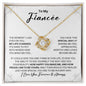 To My Fiancee Necklace - My Missing Piece - Wife to Be Valentine's Day Anniversary Gift - Future Wife Romantic Birthday Christmas Gift 18K Yellow Gold Finish / Standard Box
