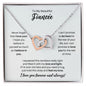To My Fiancée Necklace - Promise to Love You - Motivational Graduation Gift - Fiancée Birthday Gift - Christmas Gift Polished Stainless Steel & Rose Gold Finish / Standard Box