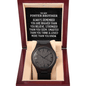 To My Foster Brother Men's Wooden Watch - Always Remember Motivational Graduation Gift - Foster Brother Wedding Gift - Birthday Gift