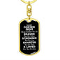 To My Foster Mom Dog Tag Keychain - Always Remember You Are Braver - Motivational Graduation Gift - Foster Mom Birthday Christmas Gift
