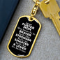 To My Foster Mom Dog Tag Keychain - Always Remember You Are Braver - Motivational Graduation Gift - Foster Mom Birthday Christmas Gift