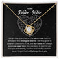 To My Foster Sister Necklace - Gift for Foster Sister - Branches on the Same Tree - Motivational Graduation, Birthday, Christmas, Wedding 18K Yellow Gold Finish / Standard Box