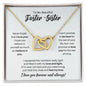 To My Foster Sister Necklace - Promise to Love You - Motivational Graduation Gift - Foster Sister Birthday Gift - Christmas Gift 18K Yellow Gold Finish / Standard Box