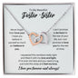 To My Foster Sister Necklace - Promise to Love You - Motivational Graduation Gift - Foster Sister Birthday Gift - Christmas Gift Polished Stainless Steel & Rose Gold Finish / Standard Box