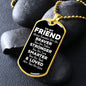 To My Friend Dog Tag Necklace - Always Remember You Are Braver - Motivational Graduation Gift - Friend Birthday Gift - Christmas Gift