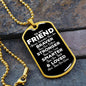To My Friend Dog Tag Necklace - Always Remember You Are Braver - Motivational Graduation Gift - Friend Birthday Gift - Christmas Gift Military Chain (Gold) / No