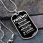 To My Friend Dog Tag Necklace - Always Remember You Are Braver - Motivational Graduation Gift - Friend Birthday Gift - Christmas Gift Military Chain (Silver) / No