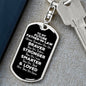 To My Future Father-in-law Dog Tag Keychain - Always Remember You Are Braver - Motivational Wedding Gift - Birthday Christmas Gift
