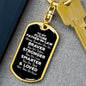 To My Future Father-in-law Dog Tag Keychain - Always Remember You Are Braver - Motivational Wedding Gift - Birthday Christmas Gift