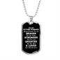 To My Future Husband Dog Tag Necklace - Always Remember You Are Braver - Motivational Graduation Gift - Future Husband Birthday Gift