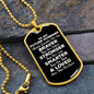 To My Future Husband Dog Tag Necklace - Always Remember You Are Braver - Motivational Graduation Gift - Future Husband Birthday Gift Military Chain (Gold) / No