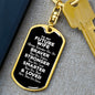 To My Future Wife Dog Tag Keychain - Always Remember You Are Braver - Motivational Wedding Gift - Fiancee Birthday Christmas Gift