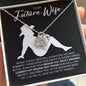 To My Future Wife Necklace - Cowboy Hat Wearing Best Friend - Country Cowgirl Fiancee Gift for Valentine's Day, Anniversary, Birthday