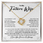 To My Future Wife Necklace - My Missing Piece - Valentine's Day Anniversary Gift - Fiancee Romantic Birthday Christmas Gift 18K Yellow Gold Finish / Standard Box