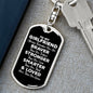 To My Girlfriend Dog Tag Keychain - Always Remember You Are Braver - Motivational Graduation Gift - Girlfriend Birthday Christmas Gift