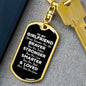 To My Girlfriend Dog Tag Keychain - Always Remember You Are Braver - Motivational Graduation Gift - Girlfriend Birthday Christmas Gift