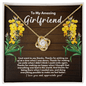 To My Girlfriend Necklace - Girlfriend Anniversary Gift - Girlfriend Birthday Jewelry - Girlfriend Christmas Gift - Valentines Day Gift 18K Yellow Gold Finish / Standard Box