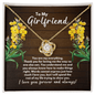 To My Girlfriend Necklace - Girlfriend Anniversary Gift - Girlfriend Birthday Jewelry - Girlfriend Christmas Gift - Valentines Day Gift 18K Yellow Gold Finish / Standard Box