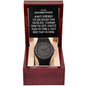 To My Godbrother Men's Wooden Watch - Always Remember Motivational Graduation Gift - Godbrother Wedding Gift - Birthday Gift
