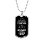 To My Goddaughter Dog Tag Necklace - Never Forget I Love You - Motivational Graduation Gift - Goddaughter Birthday Gift - Christmas Gift