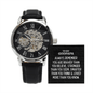 To My Godpapa Openwork Skeleton Watch - Always Remember Motivational Graduation Gift - Godpapa Wedding Gift - Birthday Gift
