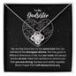 To My Godsister Necklace - Gift for Godsister - Branches on the Same Tree - Motivational Graduation, Birthday, Christmas, Wedding Gift 14K White Gold Finish / Standard Box