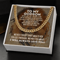 To My Godson Cuban Link Chain Necklace - Motivational Gift for Godson's Graduation - Godson Wedding Gift - Birthday Gift for Godson
