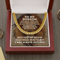To My Godson Cuban Link Chain Necklace - Motivational Gift for Godson's Graduation - Godson Wedding Gift - Birthday Gift for Godson