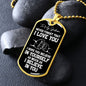 To My Godson Dog Tag Necklace - Never Forget I Love You - Motivational Graduation Gift - Godson Birthday Gift - Christmas Gift