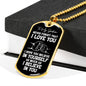 To My Godson Dog Tag Necklace - Never Forget I Love You - Motivational Graduation Gift - Godson Birthday Gift - Christmas Gift
