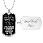 To My Godson Dog Tag Necklace - Never Forget I Love You - Motivational Graduation Gift - Godson Birthday Gift - Christmas Gift Military Chain (Silver) / Yes