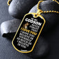 To My Godson Lion Dog Tag Necklace - Never Forget I Love You - Motivational Graduation Gift - Godson Birthday Gift - Christmas Gift