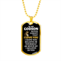 To My Godson Lion Dog Tag Necklace - Never Forget I Love You - Motivational Graduation Gift - Godson Birthday Gift - Christmas Gift
