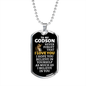 To My Godson Lion Dog Tag Necklace - Never Forget I Love You - Motivational Graduation Gift - Godson Birthday Gift - Christmas Gift