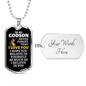 To My Godson Lion Dog Tag Necklace - Never Forget I Love You - Motivational Graduation Gift - Godson Birthday Gift - Christmas Gift Military Chain (Silver) / Yes